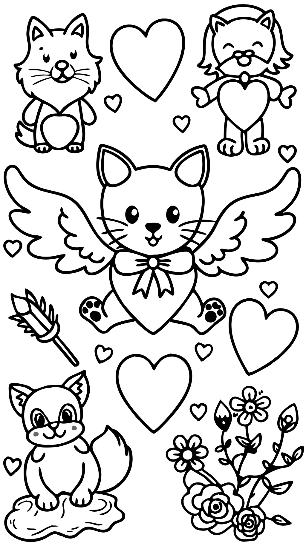 coloring pages valentines